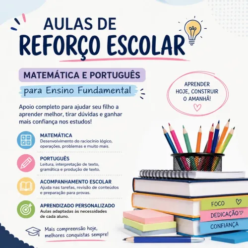 Aula de Reforço Escolar | Matemática e Português