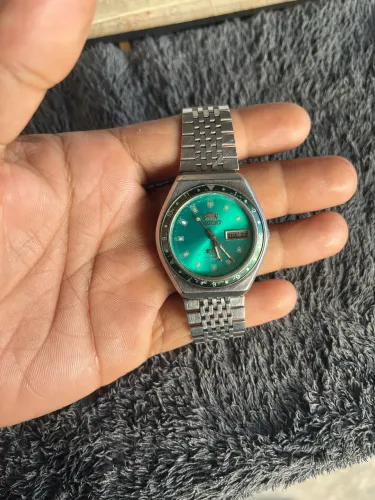 RELÓGIO ORIENTE AUTOMÁTICO CRYSTAL 21 JEWELS PULSEIRA E CAIXA EM AÇO PRATA