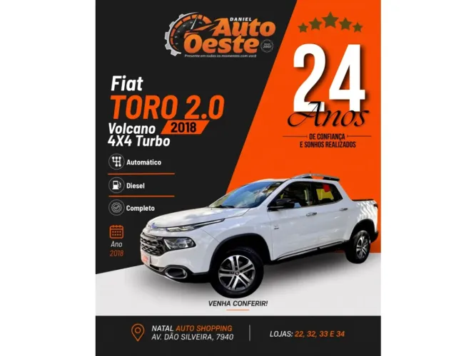 Fiat Toro Volcano 2.0 16V 4X4 TB Diesel Aut. 2018