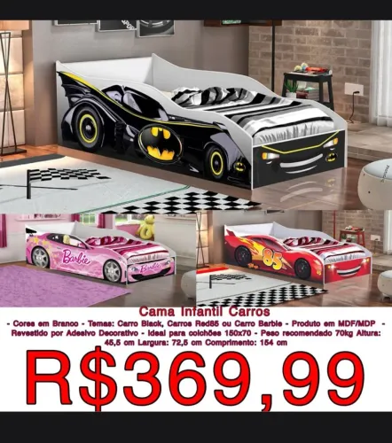 Cama infantil carros