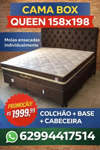 Colchão e base Queen