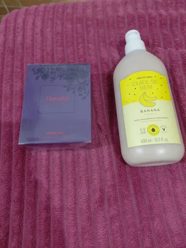 Perfume floratta flores secretas + hidratante cuide se bem