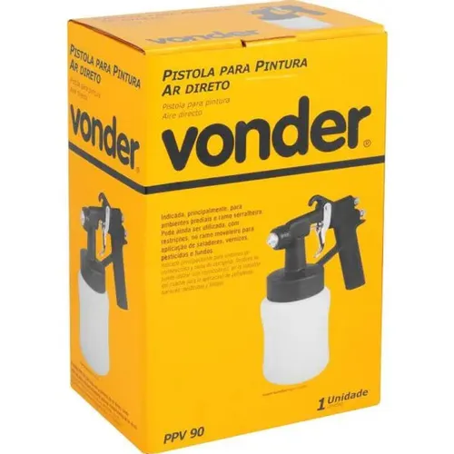 Pistola de Pintura Mod-PPV90 Caneca Plastica Vonder