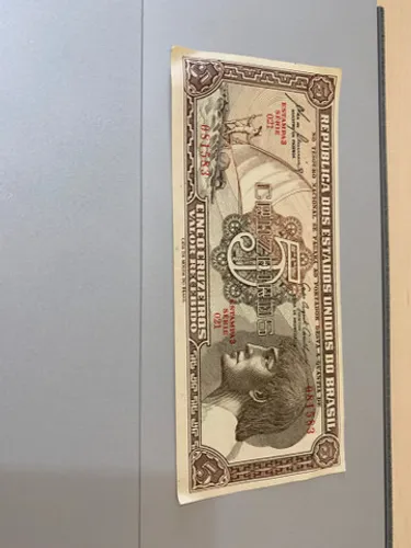 Notas de 5 cruzeiros estampa indio
