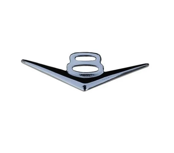Emblema V8 Universal Cromado Antigo Novo Vintage Pequeno