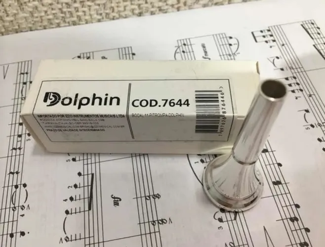 Bocal Trompa 11 Dolphin Prateado Original 7644 Novo<br><br>