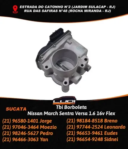Tbi Borboleta Nissan March Sentra Versa 1.6 16v Flex