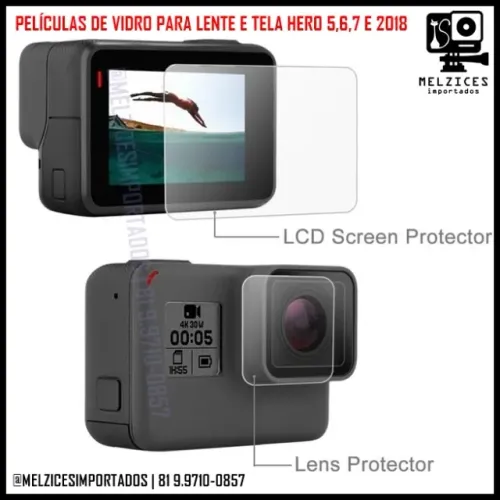 Pelicula para GoPro 5,6 e 7 black