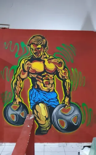 Arte em parede para academia, creche, decoração em geral