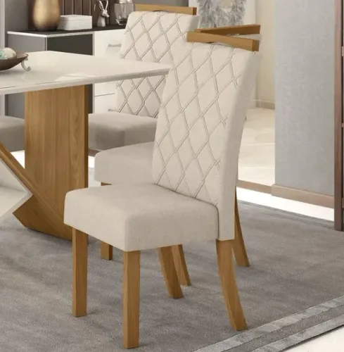 Cadeira estofada de jantar - Entrega e montagem gratis 