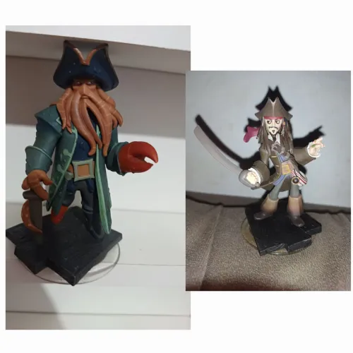 Bonecos Davy jones e Jack Sparrow Disney infinity