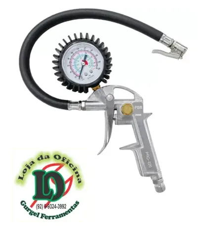 Calibrador de Pneus Pneumático 1/4 Pol. - PDR-PRO-220