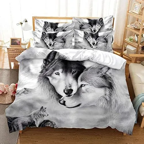 Jogo de cama 3D  luxo capa de edredom, com 2 fronhas 50 cm x 91 tamanho real