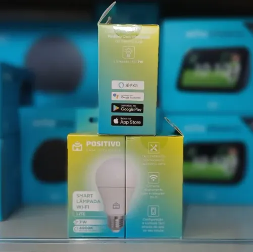 Smart Lâmpada Wi-Fi Positivo LED Novo