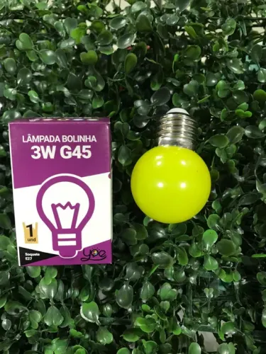 Lâmpada Bolinha 3W G45  Amarela. 