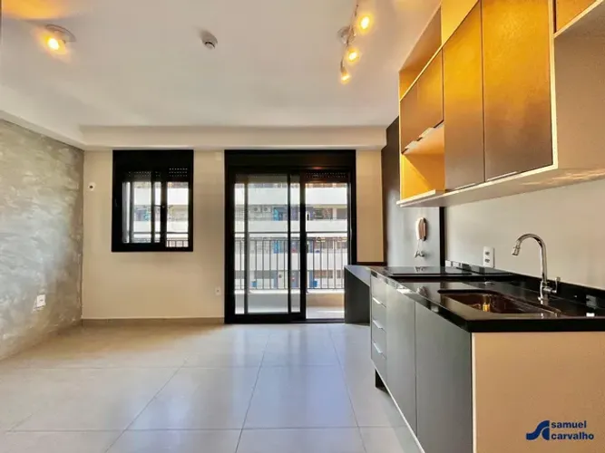 Excelente Studio, pronto para morar !!! Tudo novo, com 24m2 , posição de frente, com Estru