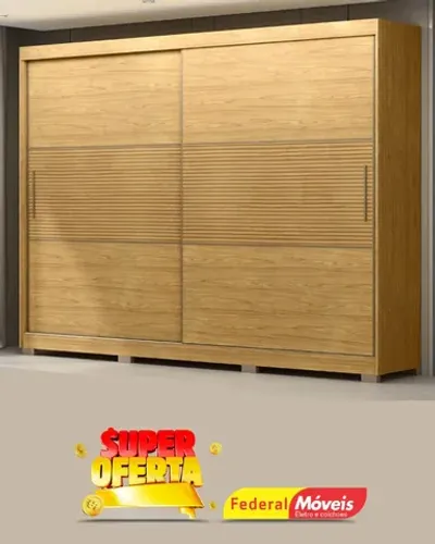 Guarda Roupa 2 Portas de Correr 4 Gavetas Promoçao Fazemos Entrega Novo