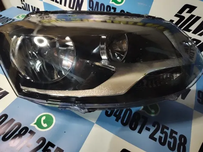 farol direito fox 2010 2011 2012 2013 2014 mascara negra foco duplo