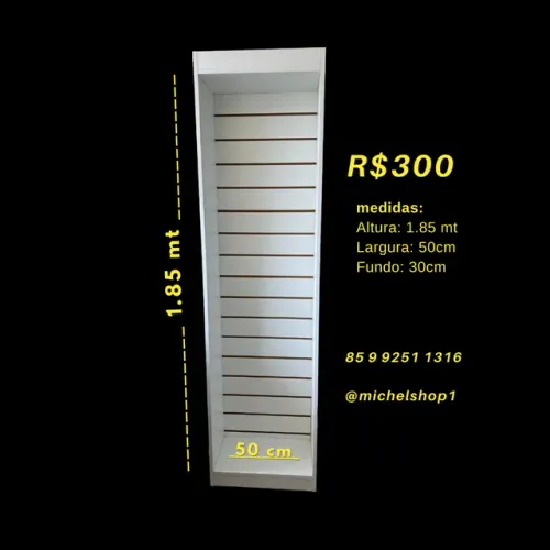 estante expositor MDF Canaletado (50x1.85) Novo
