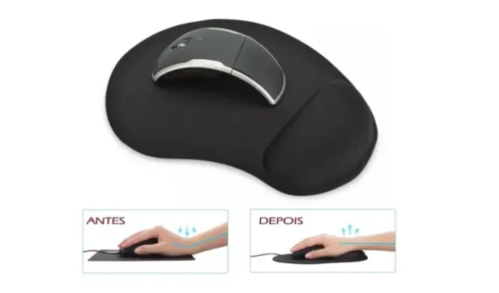 Mousepad Ergonômico Apoio De Descanso De Punho
