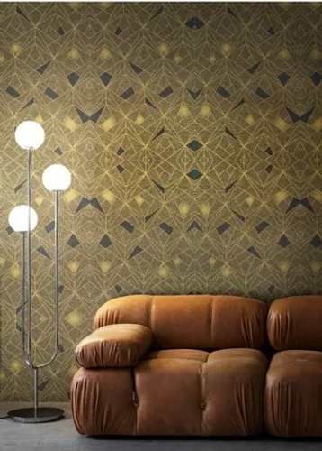 papel de parede 45cmx5m decorativo interponte pvc hd69995 preto com ouro