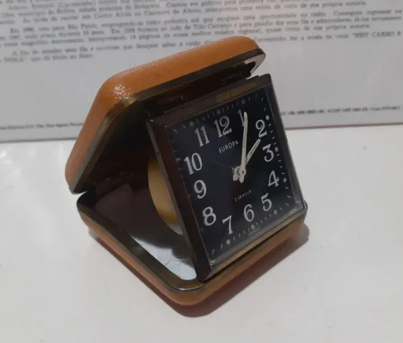 Despertador jewels 2 Europa relógio antigo a corda metal 