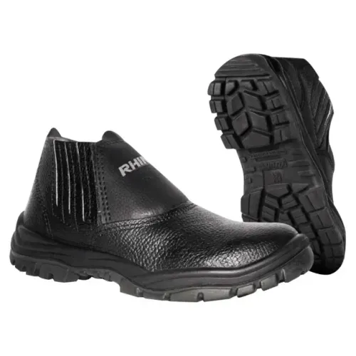 Botina De Segurança Rhino Bidensidade Couro Bico Pvc