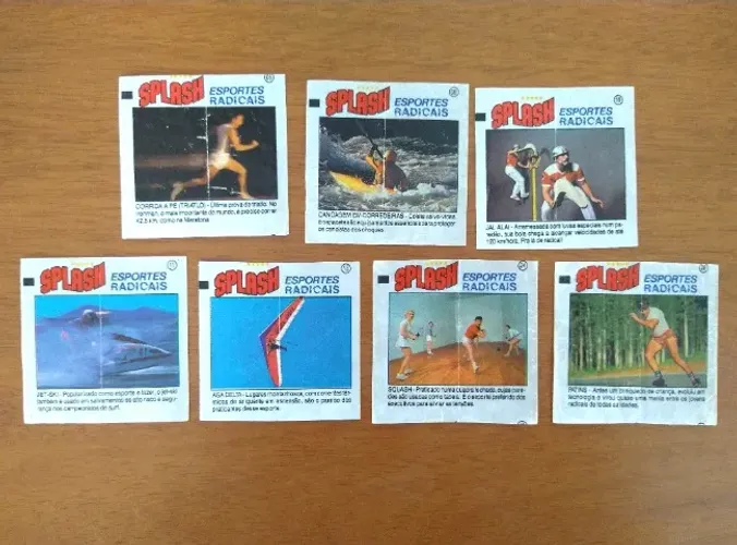 Lote de figurinhas splash - esportes radicais