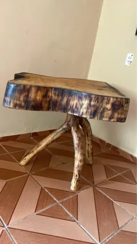 Mesa de Rústica de madeira giratória 