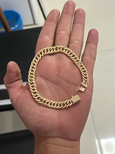 Pulseira Grumet Dupla Ouro 18 Nova
