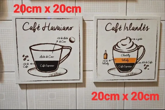 2 Quadros Cantinho do Café em metal. Lindos