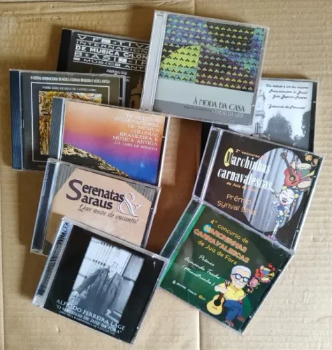 09 CDs - Cidade de Juiz de Fora - Concurso Marchinhas, Festival Int. Música Colonial, etc 