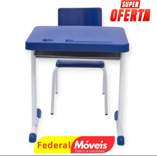 Mesa Escolar Infantil - Plástico Resistente, Prática e Segura