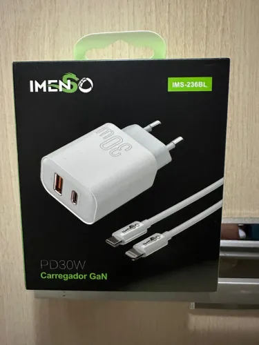 Carregador IMENSO PD30W GaN - Novo