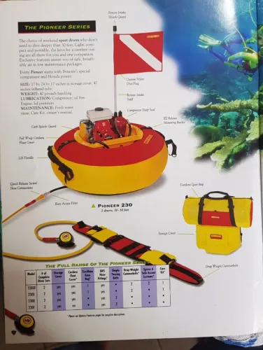 material de mergulho. compressor de mergulho 