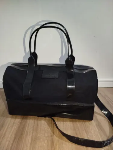 Bolsa Mala Grande Weekend Preta Pj10039 Petite Jolie Ombro