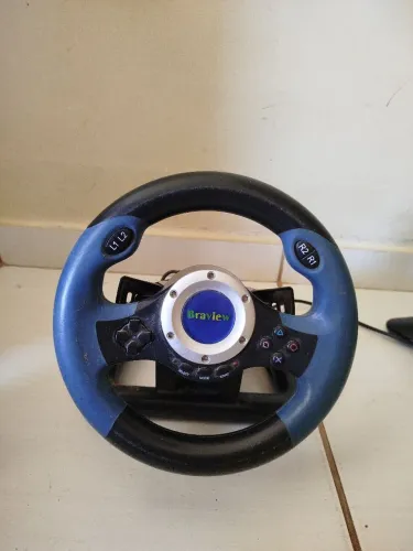 Volante para Playstation Braview play2,3 pc(NÃO TEM PEDAL)