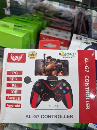 Controle Gamer Para Celular Smartphone + Cabo Telescópico Android PC PS3 PS4