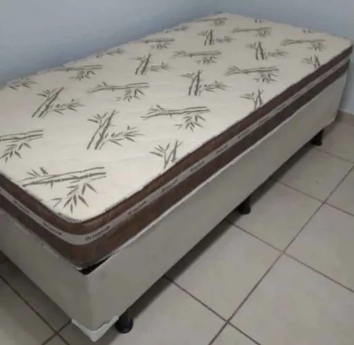 Cama Box de Solteiro com Colchão