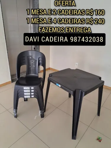MESA COM CADEIRAS YZ PRETO 7Z GS N1 KN - OFERTA M2 ENTREGO A8 HOJE HJ