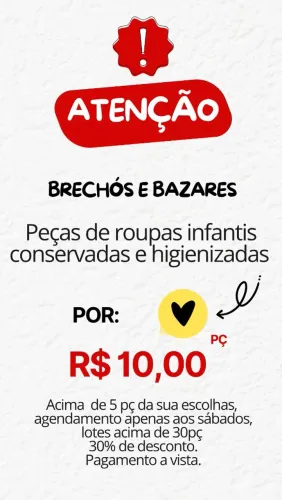 Brechó de Roupa Infantil - Peças Conservadas!