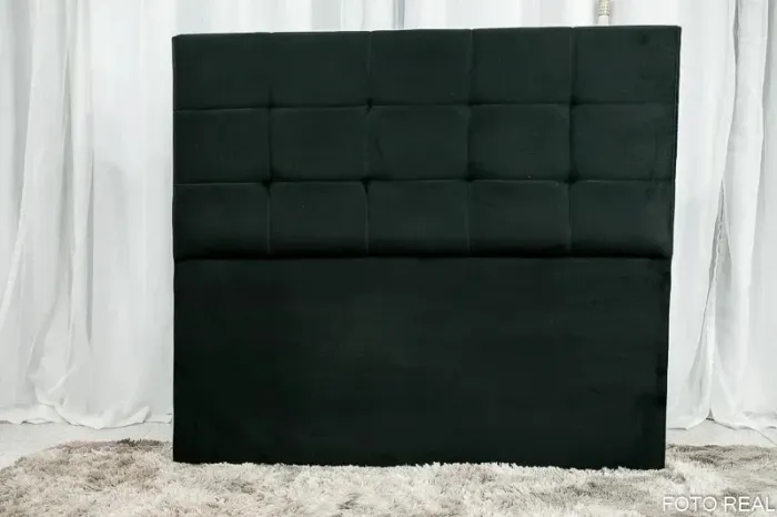 Cabeceira Casal Veneza Sued Preto Largura 1.40m rf21