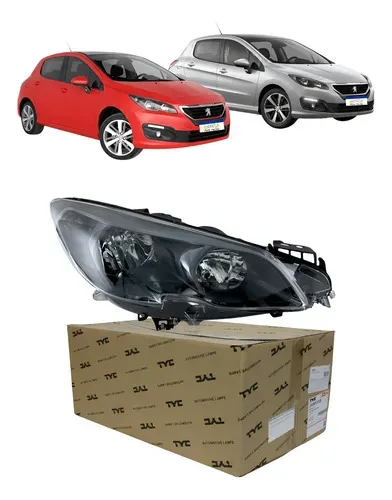 Farol Peugeot 308 2016 A 2019 Mascara Cinza Lado Carona Direito/passageiro