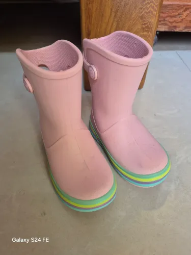Botas Plugt Rosa Infantil - Arco Íris