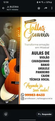 Aulas de Música com Professor Talles Gouveia