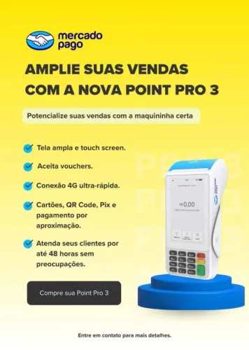 Maquina de cartão mercado pago sem mensalidade!
