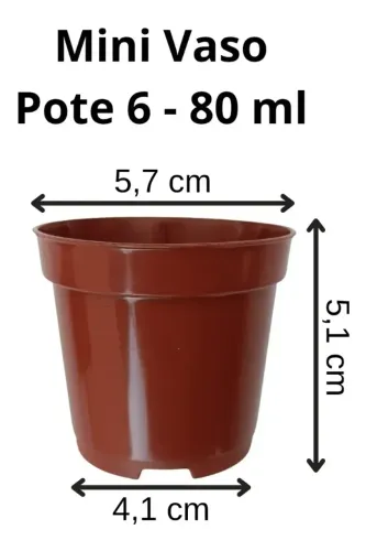  Mini Vasos Pote 6 Marrom Para Mini Suculentas E Cactos