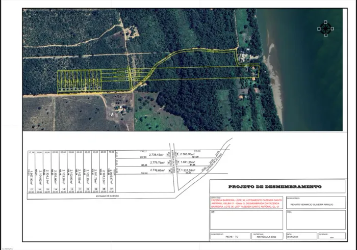 Rancho Loteamento Rio Tocantins com acesso à praia 
