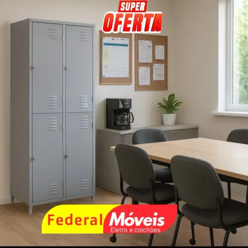 Armário Arquivo 4 Portas - Espaço e organização garantidos!