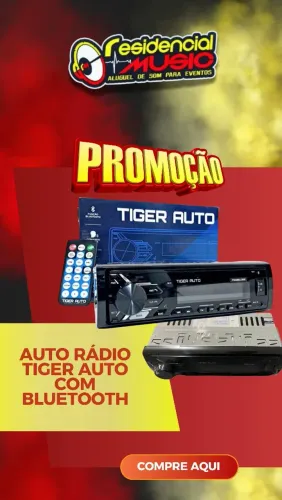 Auto rádio tiger auto com Bluetooth 